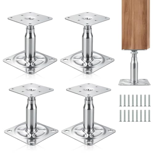 4 Stück Pfostenträger Höhenverstellbar, 100-150 mm Verstellbar Pfostenträger Galvanisch Verzinkt mit 16 Schrauben für Zäune Unterstände Carports 4 Stück Pfostenträger Höhenverstellbar, 100-150 mm Verstellbar Pfostenträger Galvanisch Verzinkt mit 16 Schrauben für Zäune Unterstände Carports