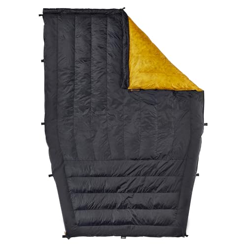 Featherstone Moondance 25 850 Fill Power Down Top Quilt Mummy Sleeping Bag Alternative para Ultralight Backpacking Camping y Thru-Hiking Color: Grey/Gold miniatura 4