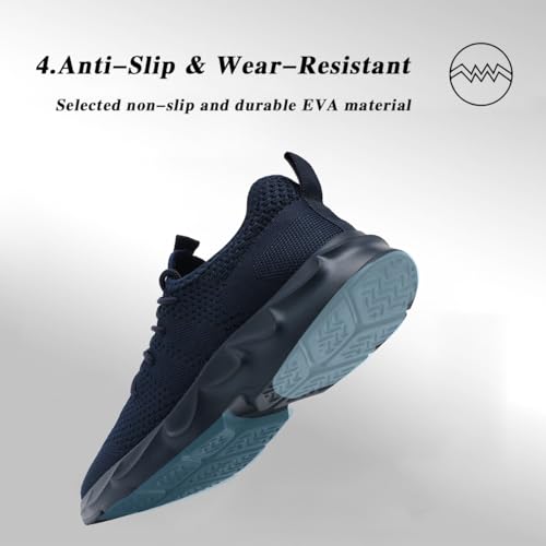 Image of DLWKIPV Mens Running Shoes Sneakers Tennis Non Slip Walking Gym Workout Athletic Slip On Casual Lightweight Breathable Mesh Fashion