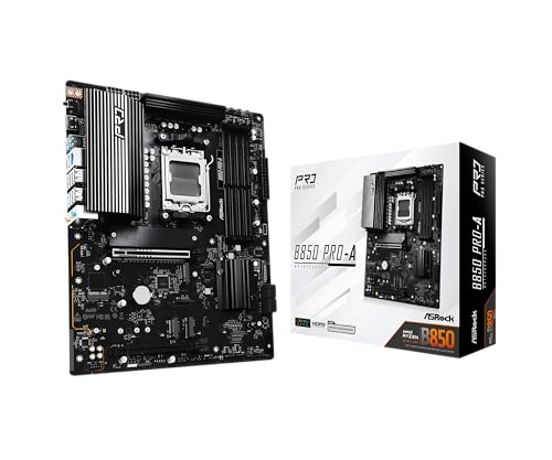 Image of ASRock B850 Pro-A AMD AM5 ATX Motherboard, Supports AMD Ryzen 9000 /8000 /7000 Series Processors, DDR5 8000+ (OC), PCIe 5.0, 2.5G LAN, BIOS Flashback, 14+2+1 Power Phase