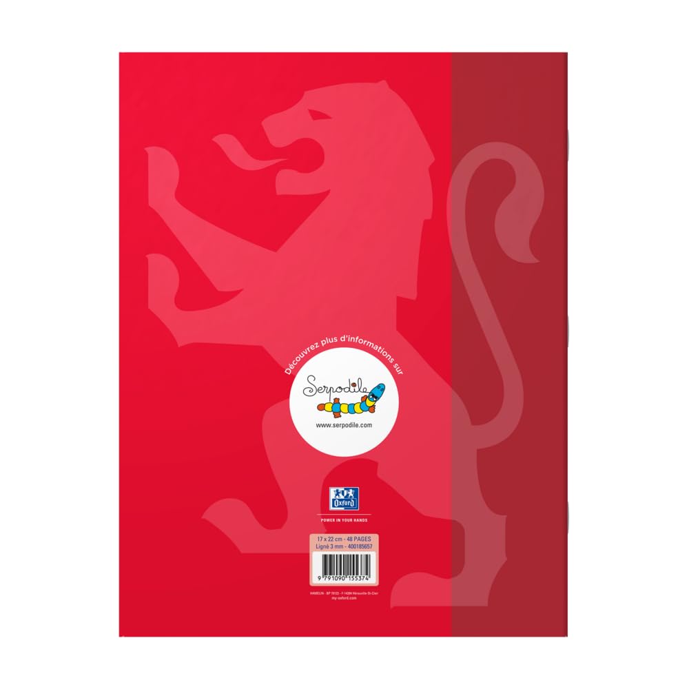 Cahier Serpodile Avec Lignes Colorées - Interligne 3mm - Aide Pour Dyspraxie Et Dysgraphie