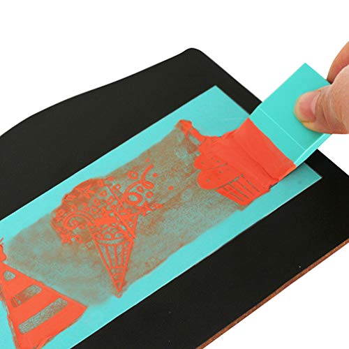 She Love Pack Of 12 Mini Squeegees, Self-Adhesive Screen Stencil Printing Squeegees, Rubber Squeegee Screen Printing Tools For Applying Chalk Paste Or Ink(Squeegees) #TOP3