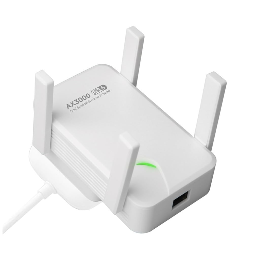 Ripetitore WiFi Dual Band AX3000 2.4Ghz/5GHz Amplificatore Segnale Wi-Fi Wireless Extender Wireless AP Trasmettitore con Spina EU