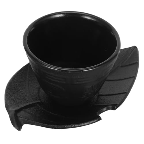 BIUDECO 鋳鉄製ティーカップ コースター 耐久性重視 多用途 アジアンティーカップ おしゃれな茶器 贈り物に 家用ビジネス用