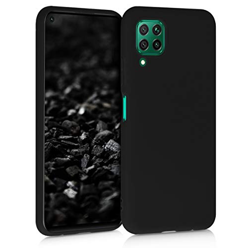 kwmobile Hülle kompatibel mit Huawei P40 Lite Hülle - weiches TPU Silikon Hülle - Cover geeignet für kabelloses Laden - Schwarz