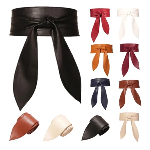 Decorative Belt Soft Clothing Decoration Bow Ribbon Waist Belts Belts Decorative Waistband Women's Wide Girdle Waist Strap for Country Concert Outfit(247cm,Coffee)2