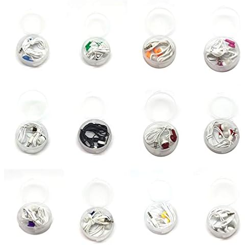 TFD Supplies Wholesale Bulk Hard Shell Plastic Carrying Storage Case Earbuds Headphones 50 Pack for iPhone, Android, MP3 Player - Mixed Colors Cover