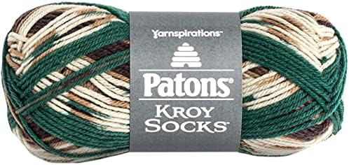 Patons Kroy Socks Yarn - (1) Gauge - 1.75 oz - Woodsie Woodsie - For Crochet, Knitting & Crafting
