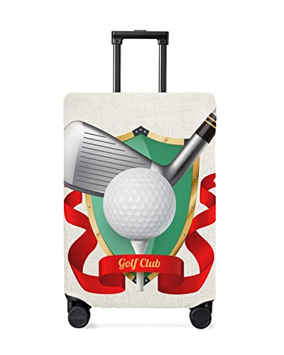 Travel Luggage Cover Large Suitcase Cover Fit for 26-28 Inch Luggage Luggage Protector Suitcase Cover Scratchproof Simple Golf Sport Theme Beige Luggage Cover Protector for Suitcase