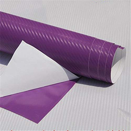 Image of XYC Compatible with Chevrolet 2 pcs Carbon Fiber for Chevy Bowtie Emblem Overlay Sheets Front /Back Vinyl Decal Wrap (Purple)