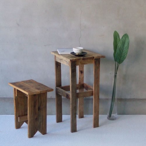 Amazon.co.jp: Recycled Wood Side Table : Home & Kitchen