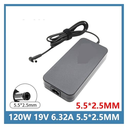 Adaptador de corriente de 120W y 19V para portátil con conector de 5.5 x 2.5 mm 2