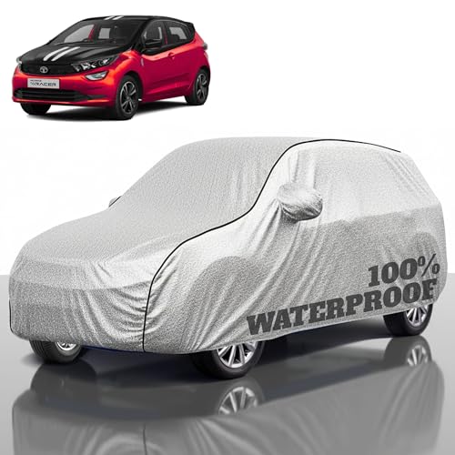Image of Premium Polyester Car Cover Altroz All-Weather Protection from Rain, Dust & Sun | UV Resistant Fabric | Full Body Secure Fit for Outdoor & Indoor Parking Silver