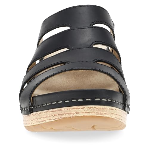 Dansko Lyndi Slide Sandals for Women – Caged-Style Design with Leather Uppers and Lightweight Rubber Outsole4
