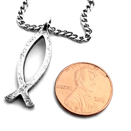 FORGIVEN JEWELRY Jesus Fish Large Ichthus Chain Necklace2