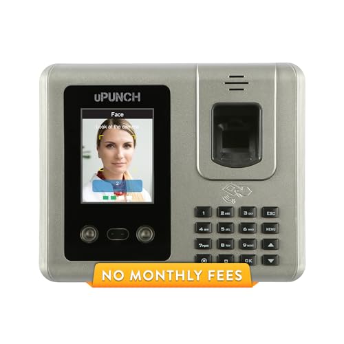 uPunch MK3000 Face Recognition Digital Time Clock for...