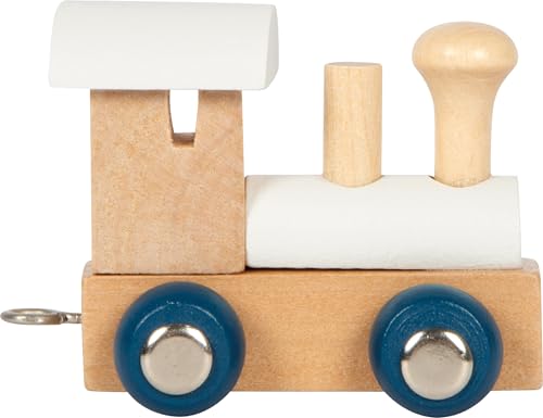 Small Foot Locomotive Train Alphabet Polaire Blanc Neige & Nature en Bois, Combiner, décorer, Offrir, 12570