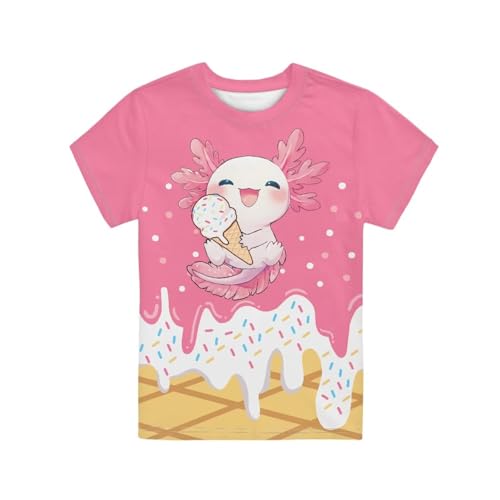 Image of Xhuibop Kids Tshirts Girls Boys 3-16 Years Summer Clothes for Teens Loose Fitting Tops