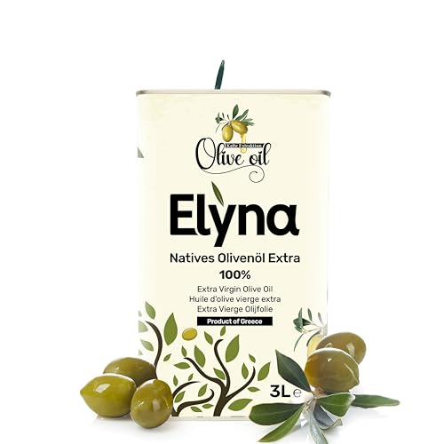 Natives Olivenöl Extra Kaltgepresst & 100% Natürlich Premium Olivenöl aus Griechenland Erste Güteklasse (3 Liter)