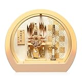 【初節句】【破魔矢】破魔弓6号円悠［ENYU］：丸型象牙色アクリルケース破魔弓飾：雅秀作【正月飾】【破魔弓】