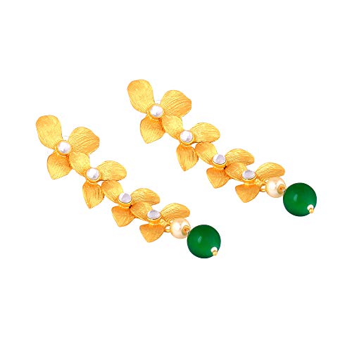 Matte Effect Pearl Danglers Earrings