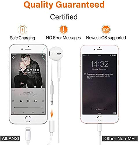 iPhone Headphone Adapter (3 Pack),Compatible with iPhone 7/7Plus /8/8Plus /X/Xs/Xs Max/XR Adapter Headphone Jack, 3.5 mm Headphone Adapter Jack