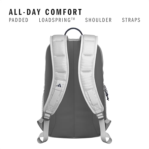 Image of adidas Excel 6 Backpack, Grey Two /Mineral Blue /7.5, One Size, Excel 6 School Backpack - Bookbag for Laptop Work Travel, 34l