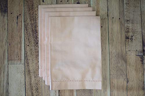 Hemstitch Dinner Napkins Pale Pink 1 Dozen