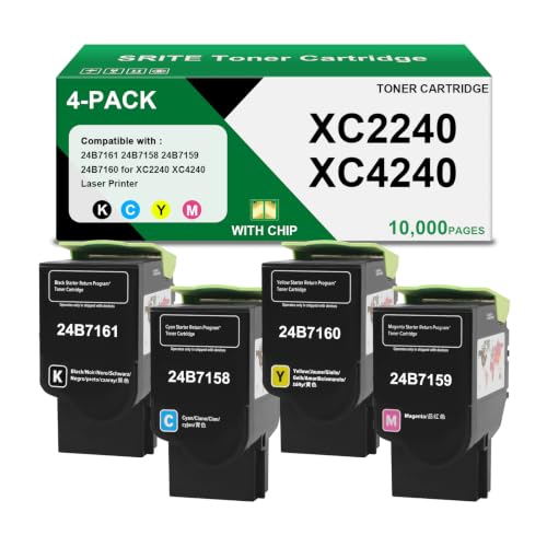 Image of SRITE XC2240 XC4240 Toner Cartridge 4-Pack 24B7161 24B7158 24B7159 24B7160