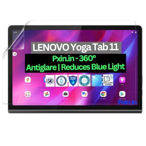 Image of Pxin Tablet Anti Bluelight and Anti Glare Screen Guard compatible with LENOVO Yoga Tab 11 | BLUVLightblock Tech | Scratch Proof | Prevents bluelight | Eye Protection | No Dry Eyes