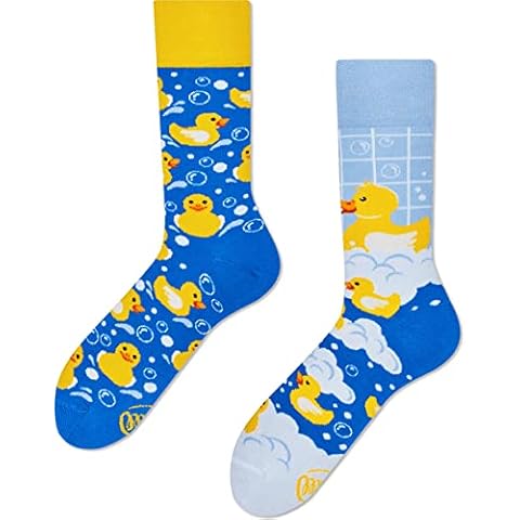 Many Mornings Bath Ducks Mismatched Socks, Multi-Color, 43-46 Cover