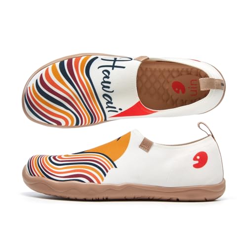 UIN Men's Art Travel Shoes Slip On Loafers Hawaii Vacation Comfort Lightweight Fashion Sneaker