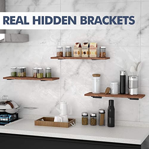 Starunder 6 Pack Floating Shelf Brackets, 6 Inch Heavy Duty Industrial Shelf Bracket thumb #1