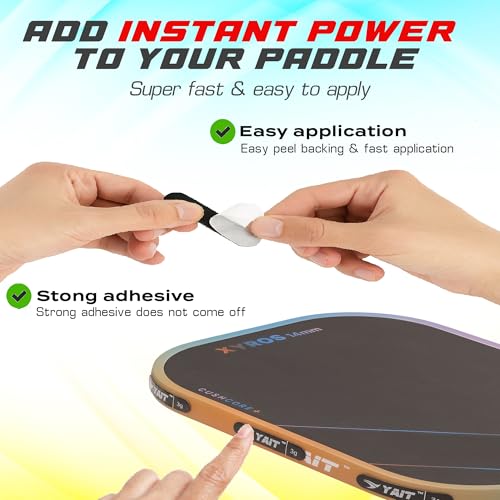Image of Sports Pickleball Lead Tape Weights | Pack of 4 | Pre-Weighted 3 Grams Each | Customize Your Racket Weight | Boost Power & Spin | Quick Peel and Stick Application | Pro-Level Tuning