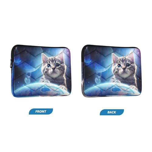 Funda para Laptop de 13-14 Pulgadas con Diseño de Gato Espacial miniatura 2