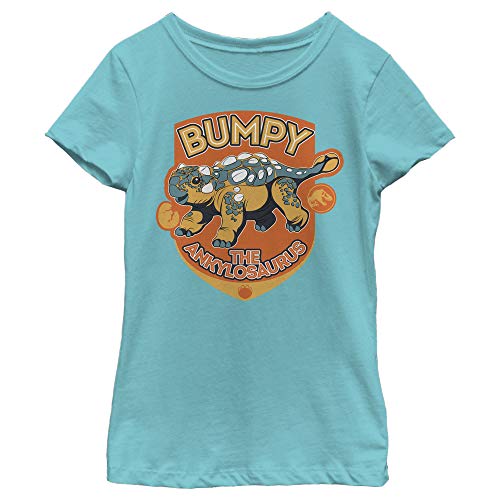 Jurassic World Camp Cretaceous Bumpy Badge Girl's Solid Crew Tee