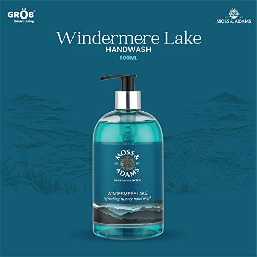 Image of Moss & Adams Germ Protection Refreshing Luxury Hand Wash - 500ml (Pack of 2) | Smart Living Product (Windermere Lake)