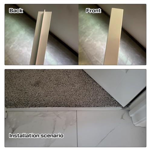 Bande de séparation en aluminium or pour masquer les espaces entre vos sols - 7