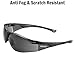 Teng Tools Anti Fog, Scratch Resistant Sports Inspired Safety Glasses With Grey Lenses - SG713G