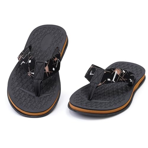 Image of MALIDA Mens Flip Flops Non-Slip Bathroom Shower Shoes Cushion foam Indoor and Outdoor Thong Sandals