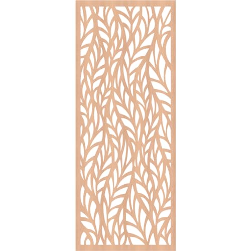 Image of Ortonville Decorative Pierced Fretwork Wood Wall Panels, 17 3 /8 inchW x 44 3 /8 inchH x 1 /4 inchT, Alder
