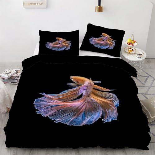 Housse de couette 220x240 rose en microfibre douce avec zip invisible - 4