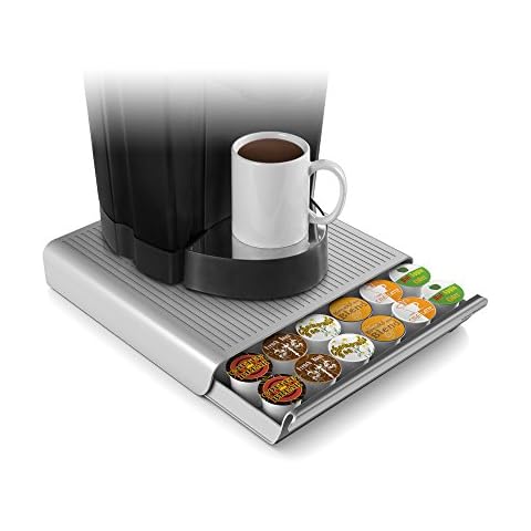 Mind Reader Hero Kaffeekapsel-Schublade, 32 x 33 x 2,83 cm, Grau Cover