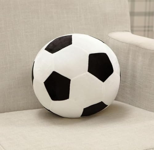 JIAHG Plüsch Football, Plüsch Fußball Spielzeug,22cm Fußball Stuhlkissen Sitzkissen,Sport-Wurf-Plüschtier,Sport-Themenkissen für Kinderzimmer Dekoration