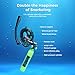 CHIKADIV Mini Scuba Tank with Sub-Mask, 0.5l Diving Tank with Full-face Marsk Underwater Breath System Support About 5-10 Minutes E Green