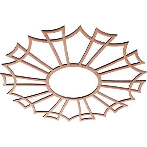Image of Ekena Millwork 22 inchOD x 7 3 /4 inchID x 1 /4 inchT Augustus Wood Fretwork Pierced Ceiling Medallion, Cherry