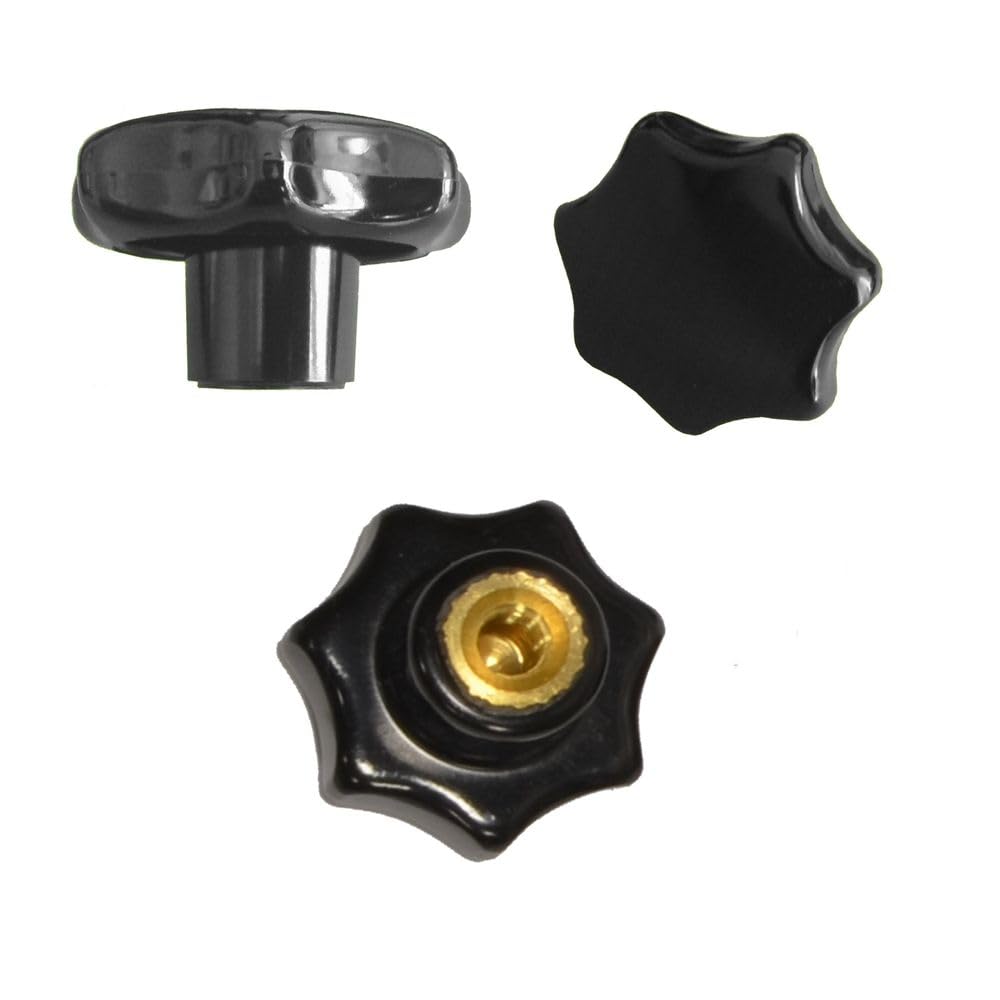 5 Stück Sterngriffmutter - M4 Ø 20 mm - DIN6336 K - Messinggewinde  