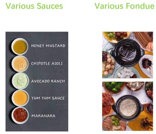 0.65-Qt Mini Round Slow Cooker, Fondue Melting Pot Warmer With Diswasher-Safe Stoneware Crock, Glass Lid, Stainless Steel And Black #TOP7