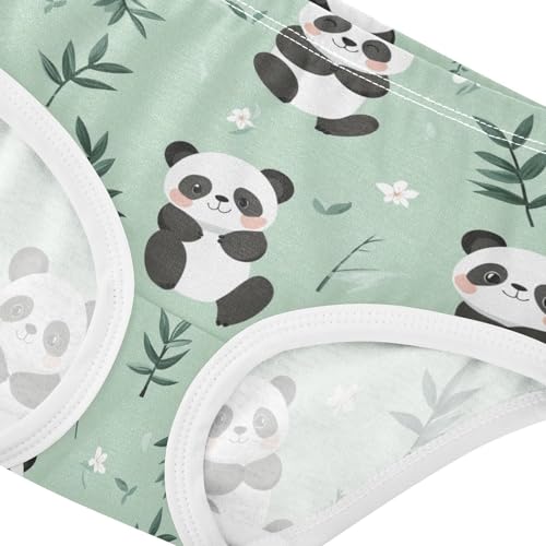 Wusikd Cute Panda Girls' Underwear Cotton Girls Briefs Soft Toddler Underwear 2T4