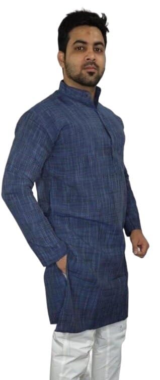 Image of Men Casual Ethnic Kurta Long Sleeve Regular Fit Traditional Comfortable Daily Outfit
